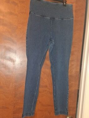 Lysse Dark Blue Denim-Look Leggings